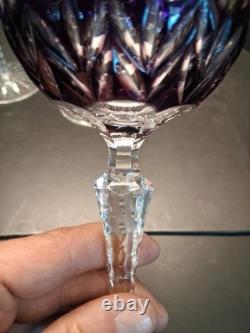 Vintage Godinger Dynasty Bohemian Cut Crytal Hock Wine Glasses Set Of 4. Nice
