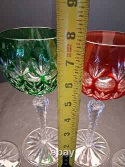 Vintage Godinger Dynasty Bohemian Cut Crytal Hock Wine Glasses Set Of 4. Nice