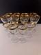 Vintage Gold Band Rim Glasses Goblets Wine Champagne Cordials Set 13 Unique Stem