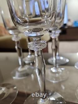 Vintage Grand Manor Gorham Crystal Wine Glasses Set of 8 Platinum Rim 9 Tall