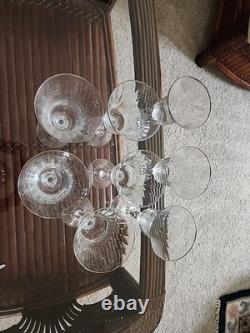 Vintage Grand Manor Gorham Crystal Wine Glasses Set of 8 Platinum Rim 9 Tall