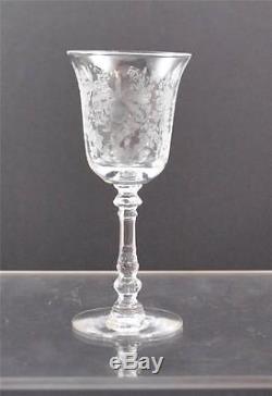 Vintage Heisey Orchid Etch Clear Crystal Stemware Goblet Wine Water Sherbet Y14