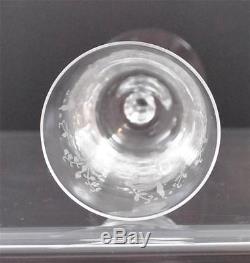 Vintage Heisey Orchid Etch Clear Crystal Stemware Goblet Wine Water Sherbet Y14