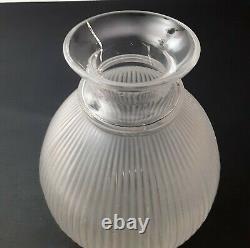 Vintage Lalique, France Langeais Frosted Art Glass Ribbed Decanter AS IS