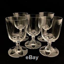 Vintage Lalique Valencay Fine Crystal Wine Goblets Glass Made in France