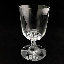 Vintage Lalique Valencay Fine Crystal Wine Goblets Glass Made in France