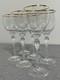 Vintage Lenox USA Crystal Wine Glasses Set of 6 Gold Rim Twisted Stem Elegant
