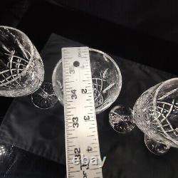 Vintage Lot Of 4 WATERFORD Crystal Pattern ARAGLIN or. Wine Glass 7 1/8