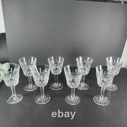 Vintage Lot of 8 Waterford Irish Crystal LISMORE 5 7/8 White Wine Goblets