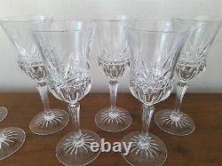 Vintage Mikasa Crystal 9 Wine Glasses Cut Fan Set Of 8 Faceted Stem