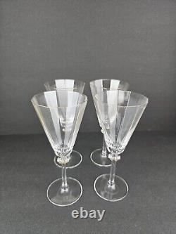 Vintage Mikasa South Hampton Crystal Wine Glasses Set of 4 With Box