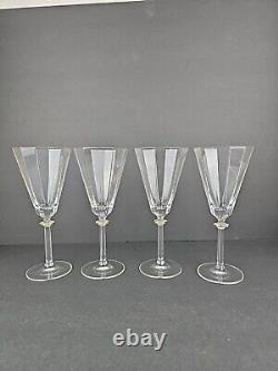 Vintage Mikasa South Hampton Crystal Wine Glasses Set of 4 With Box