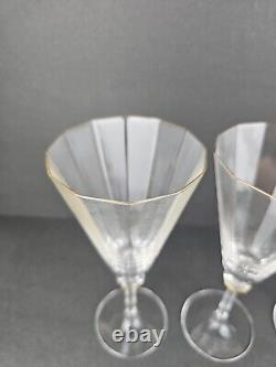 Vintage Mikasa South Hampton Crystal Wine Glasses Set of 4 With Box