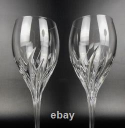 Vintage Moondust Crystal Bleikristal Germany 2 Water Goblets 2 Wine Glass New