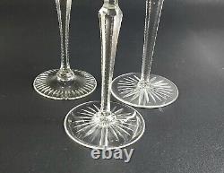 Vintage Multi-Color Cut-Crystal Mix & Match Wine Glasses Set of 3