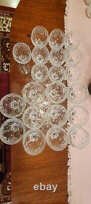 Vintage Nachtmann Traube clear crystal wine glasses, 8 1/8 and 6 3/4