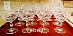 Vintage ORREFORS RIO CRYSTAL WINE GLASSES 23 Piece SET