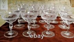 Vintage ORREFORS RIO CRYSTAL WINE GLASSES 23 Piece SET