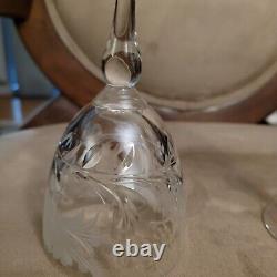 Vintage ROYAL BRIERLEY Handcut HONEYSUCKLE Crystal Goblets Water Wine Glasses