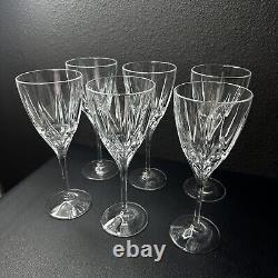 Vintage ROYAL DOULTON Wine Glasses Water Goblet Glass Crystal Set Of 6 Mint