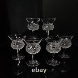 Vintage Rare Set 6 Edinburgh Crystal Thistle Plain old fashioned Wine Goblet 5