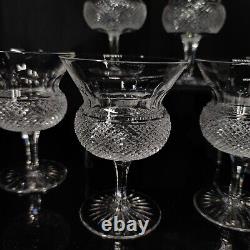 Vintage Rare Set 6 Edinburgh Crystal Thistle Plain old fashioned Wine Goblet 5