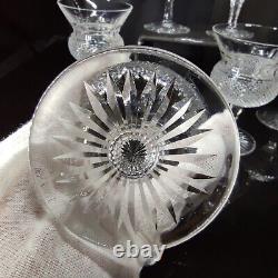 Vintage Rare Set 6 Edinburgh Crystal Thistle Plain old fashioned Wine Goblet 5