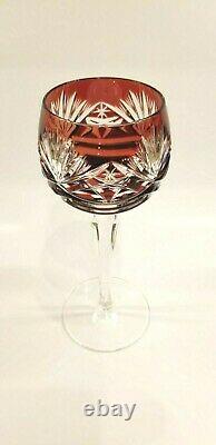 Vintage Roemer Crystal Bohemian 6 Wine Glasses Germany Christmas, New Year Toast