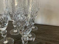 Vintage Rogaska Gallia Crystal Water Or Wine Glasses Set Of Six 9.5 New