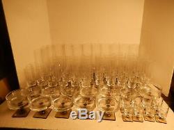 Vintage Rosenthal Glass Berlin Linear Smoke Water Champagne Wine Georg Jensen 72