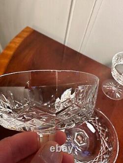 Vintage Set 10 WATERFORD CRYSTAL Lismore Champagne Sherbet Coupe Dessert IRELAND