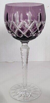 Vintage Set Of 2 Arabella By Ajka Amethyst Purple Crystal Hock Wine Glass 8 25