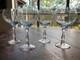 Vintage Set Of 4 Fostoria Wilma Blue Clear Crystal Magnum Balloon Wine Glasses