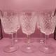 Vintage Set Of 6 Waterford Crystal ALANA Wine Goblet Glasses