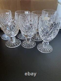 Vintage Set Of Six Waterford Crystal Donegal White Wine Glasses 5Tall