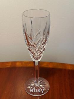 Vintage Set of 2 WATERFORD CRYSTAL Araglin Champagne Flutes Wine Glasses IRELAND