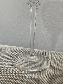 Vintage Set of 3 Cranberry to Clear Crystal Glass Wine Glasses Zermatt Cut Avon