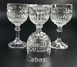Vintage- Set of 4 Stunning Cut-Crystal Wine Glasses