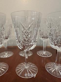 Vintage Set of 5 Vtg WATERFORD CRYSTAL Clare 6-7/8 Water Goblets/Wine Glasses