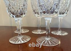 Vintage Set of 5 Vtg WATERFORD CRYSTAL Clare 6-7/8 Water Goblets/Wine Glasses
