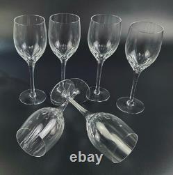 Vintage Set of 6 Claret Wine Prelude Clear by Orrefors 7 3/8 Tall