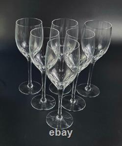 Vintage Set of 6 Claret Wine Prelude Clear by Orrefors 7 3/8 Tall