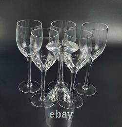Vintage Set of 6 Claret Wine Prelude Clear by Orrefors 7 3/8 Tall