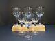 Vintage Set of 6 Noritake Silver Platinum Rim Crystal Wine Glasses Paris 7 T