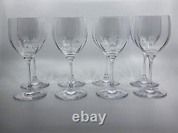 Vintage Set of Eight Mikasa Stephanie Crystal Wine Glasses