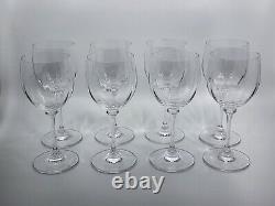 Vintage Set of Eight Mikasa Stephanie Crystal Wine Glasses