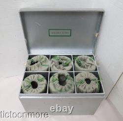 Vintage Steuben Crystal Teardrop Stem Water Goblet Wine Glasses 6 Glass Set