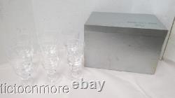 Vintage Steuben Crystal Teardrop Stem Water Goblet Wine Glasses 6 Glass Set