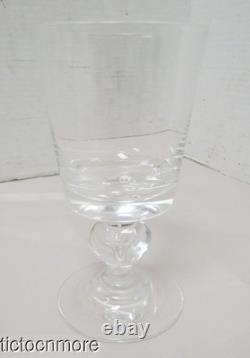 Vintage Steuben Crystal Teardrop Stem Water Goblet Wine Glasses 6 Glass Set