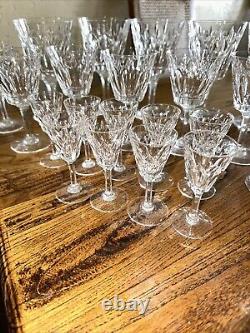 Vintage Stuart England crystal wine Cordial glasses Huge Set